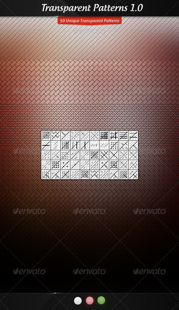 Transparent Patterns 1.0 - Textures / Fills / Patterns Photoshop
