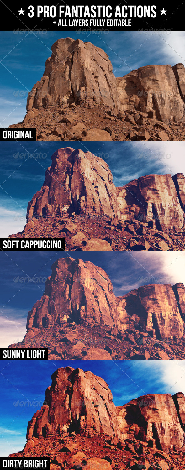 3 Pro Fantastic Actions - Photo Effects Actions