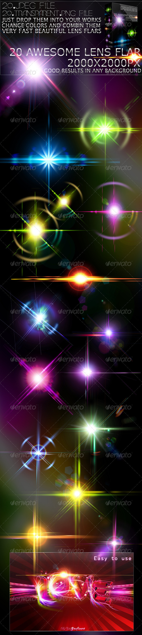 GraphicRiver 20 Lens Flar Lights Effects 258312 GraphicRiver 20 Lens Flar Lights Effects 258312