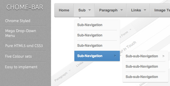 CodeCanyon Chrome-Bar Mega Navigation System 2308017 CodeCanyon Chrome-Bar Mega Navigation System 2308017