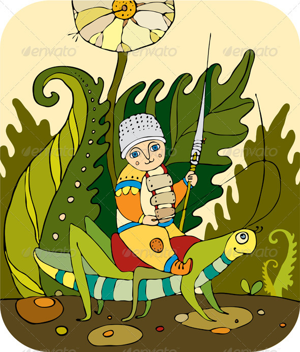Man Knight Grasshopper Grass - People Characters