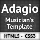 Adagio Musician Template - HTML5 - CSS3 - ThemeForest Item for Sale