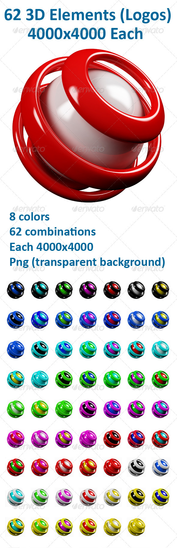 GraphicRiver 62 3D Elements Logos 263210 GraphicRiver 62 3D Elements Logos 263210