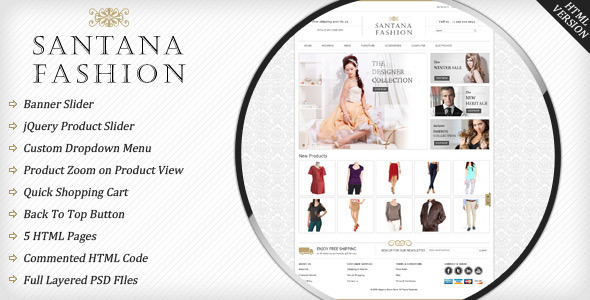 Santana HTML Version - Shopping Retail