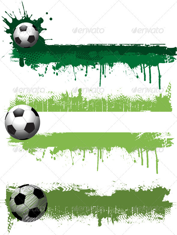 Grunge Football Banners - Sports/Activity Conceptual