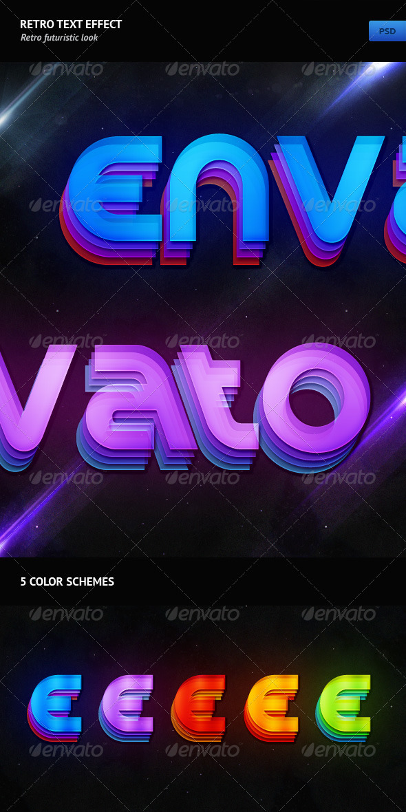 Retro Text Effect - Text Effects Styles