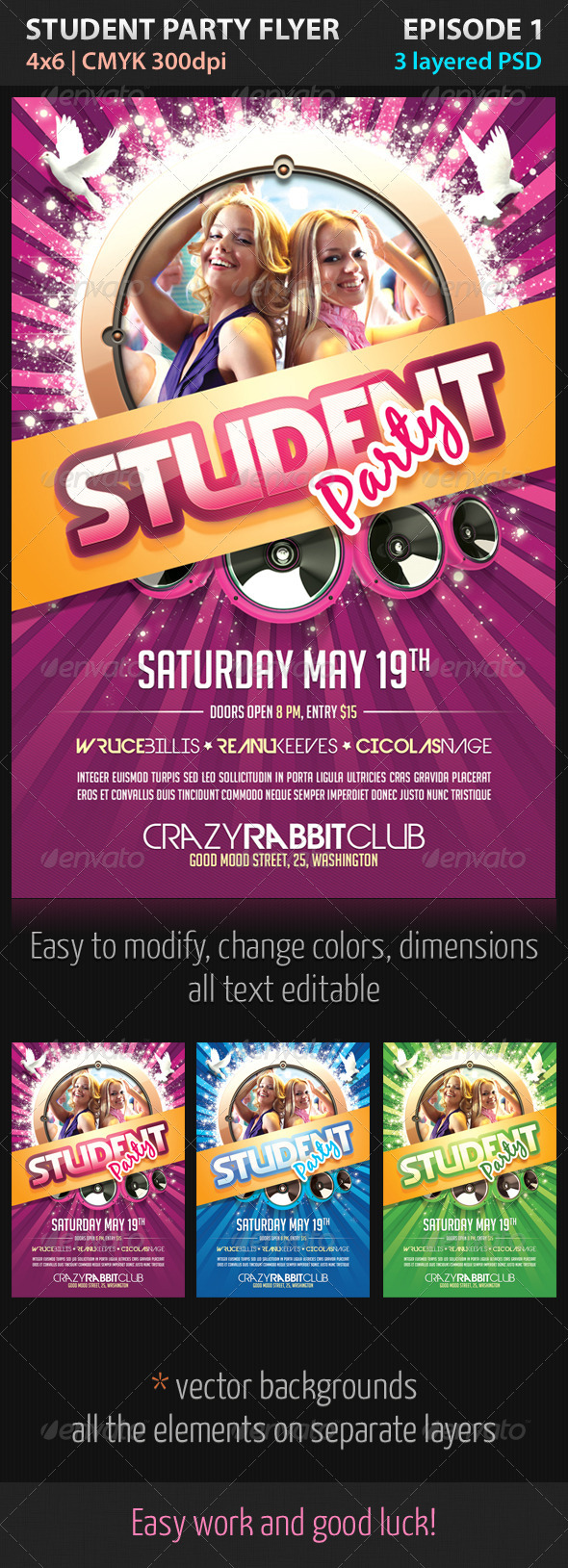 Graphicriver Student Party Flyer Episode 1 Graphicriver Student Party Flyer Episode 1