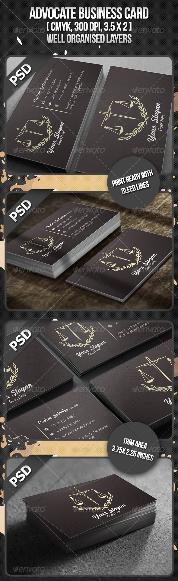 Advocate Business Card - Industry Specific Business Cards