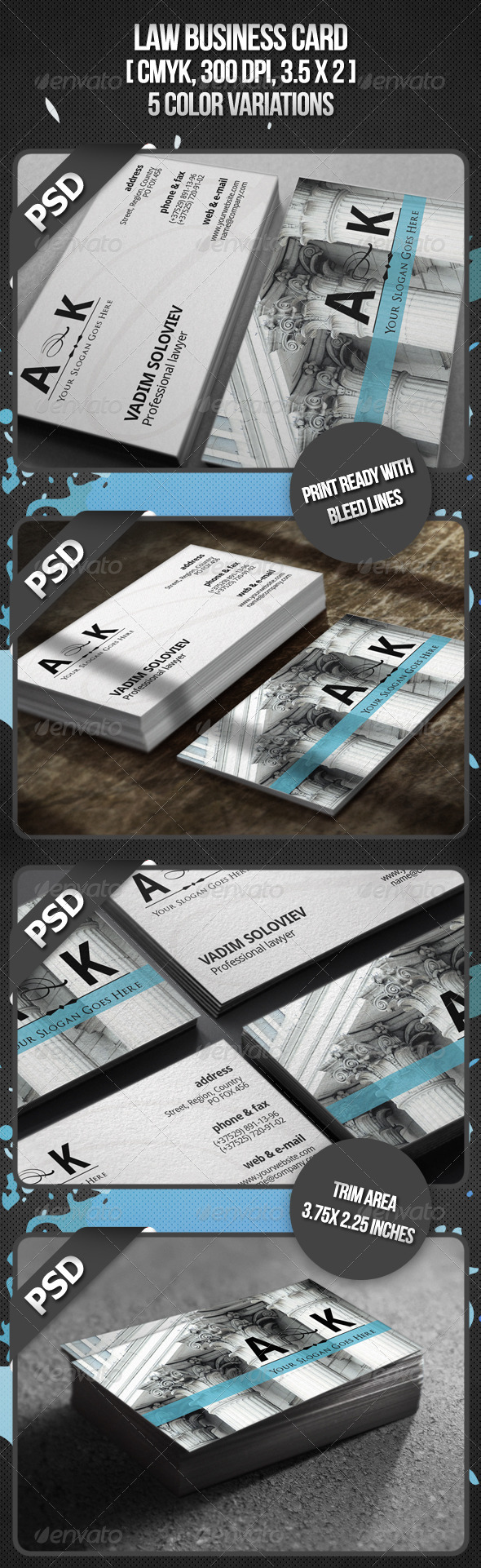 GraphicRiver Law Business Card 738022 GraphicRiver Law Business Card 738022