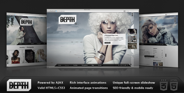 Depth HTML â€“ Full-Screen AJAX Portfolio - Portfolio Creative