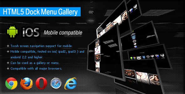 HTML5 Dock Menu Gallery 