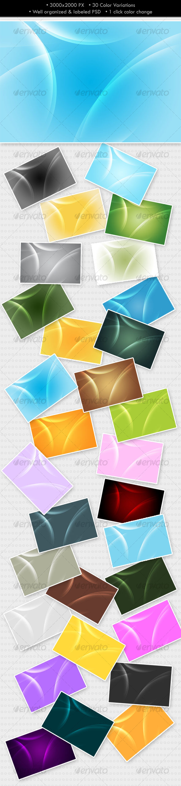 Glowing Abstract Background (30 colors) - Abstract Backgrounds