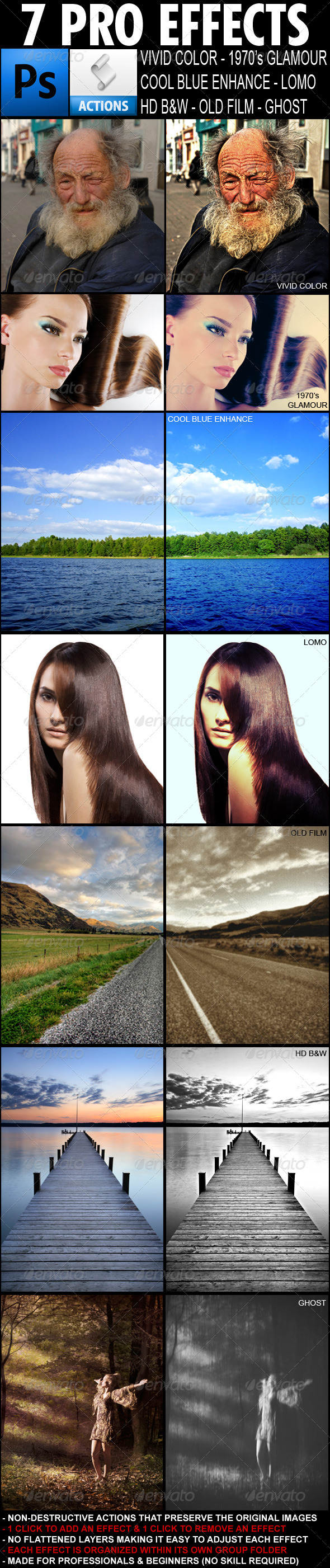 7 Pro Photo Effects - Photo Effects Actions