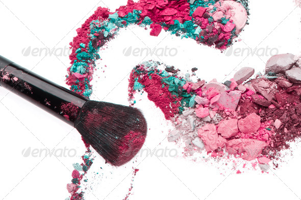 crushed eyeshadows - Stock Photo - Images