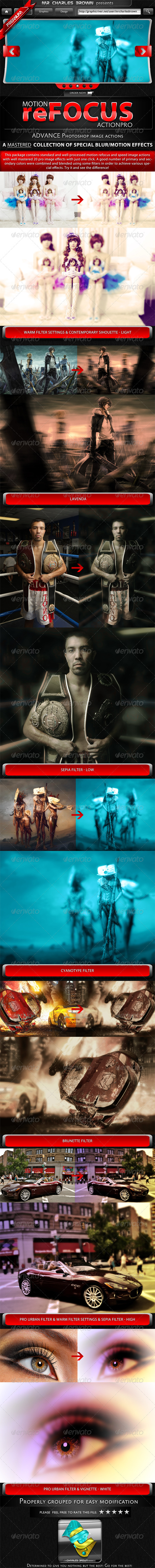 Motion Refocus Picture Action - Photo Effects Actions