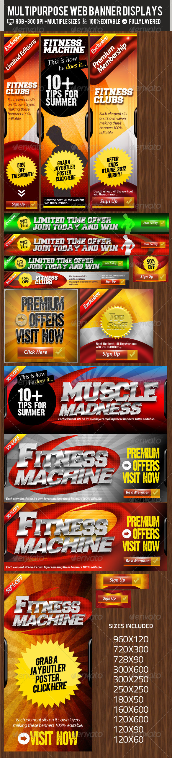 Multipurpose Web Banner & Ad Kit - PSD Templates - Banners & Ads Web Elements