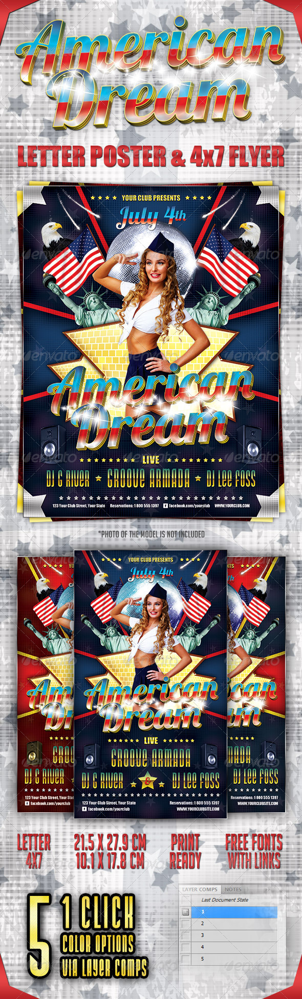 GraphicRiver American Dream Party Poster and Flyer 2342706 GraphicRiver American Dream Party Poster and Flyer 2342706