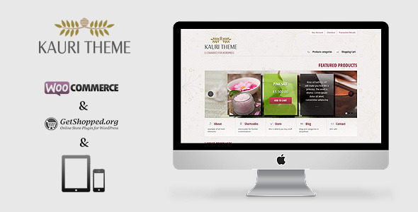 Kauri - responsive theme for WP e-Commerce - WP e-Commerce eCommerce