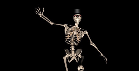 funny dancing skeleton