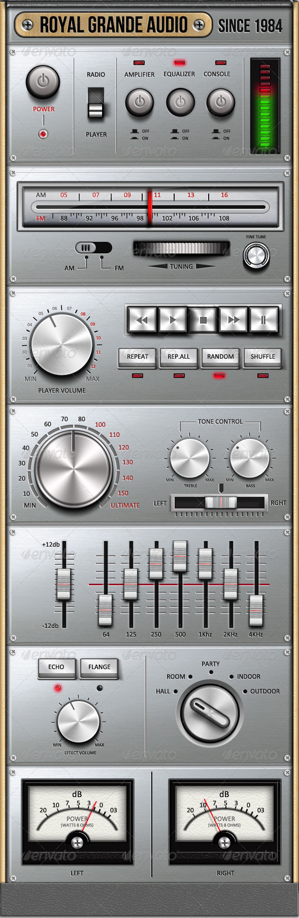 Royal Grande Very Old Audio Set UI - User Interfaces Web Elements