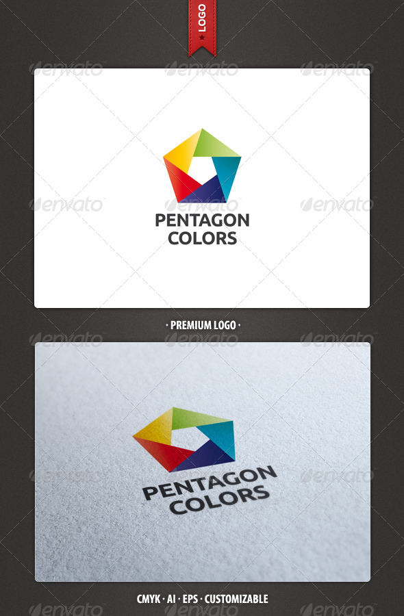Pentagon Colors Logo Template - Abstract Logo Templates