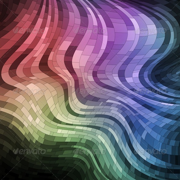 Wavy Mosaic Banner - Abstract Conceptual