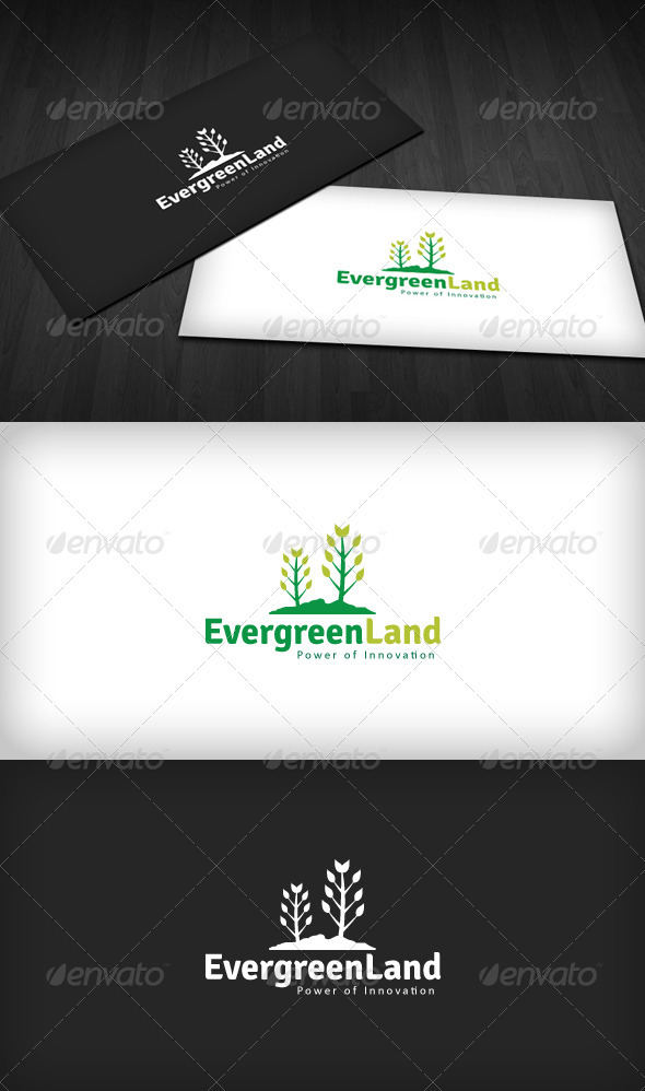 Evergreen Land Logo - Nature Logo Templates