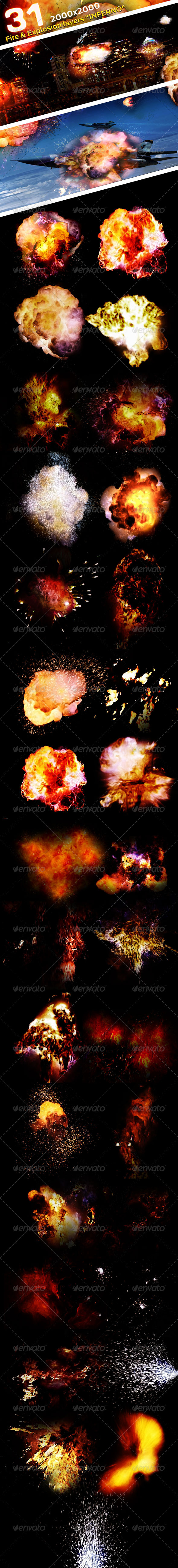 31 Fire & Explosion Frames "Inferno" - Miscellaneous Graphics