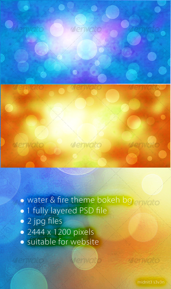 GraphicRiver Water & Fire Theme Bokeh Background 88610 GraphicRiver Water & Fire Theme Bokeh Background 88610