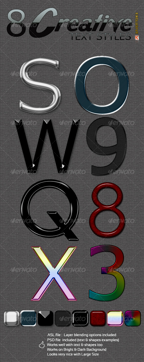 Creative text effects & styles - Text Effects Styles