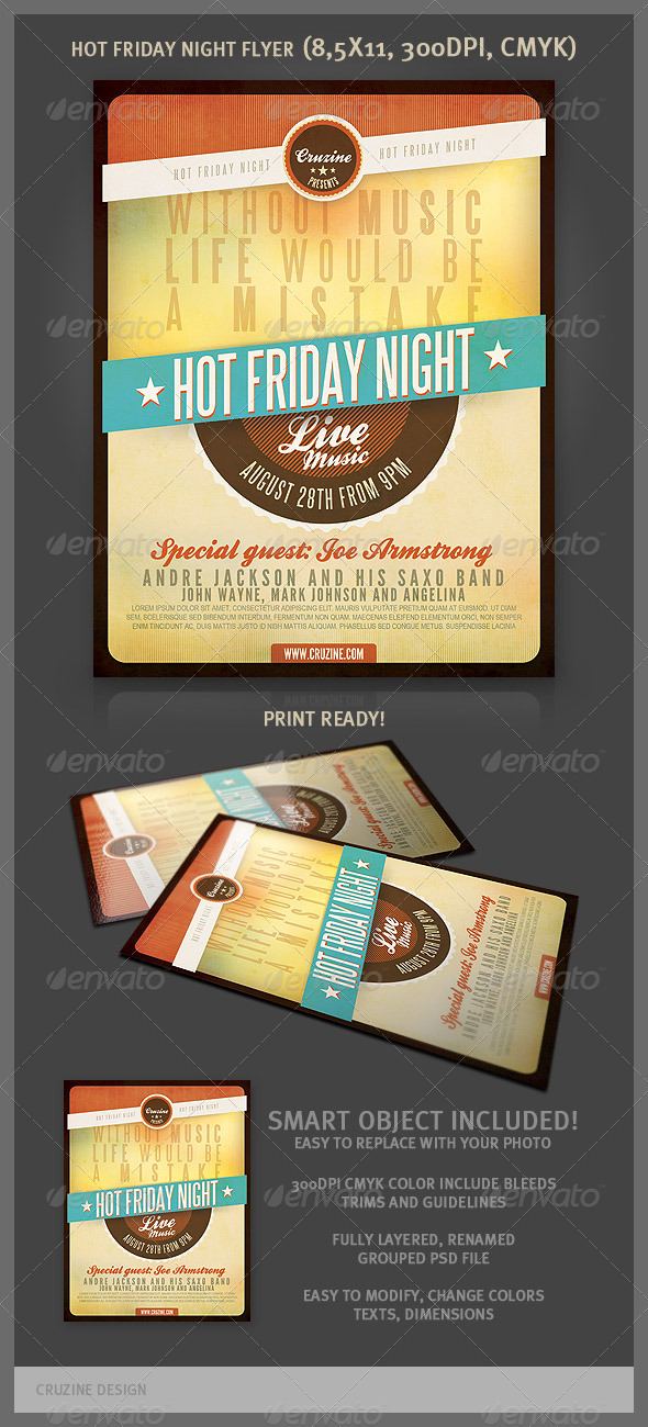 Hot Friday Night Flyer - Events Flyers