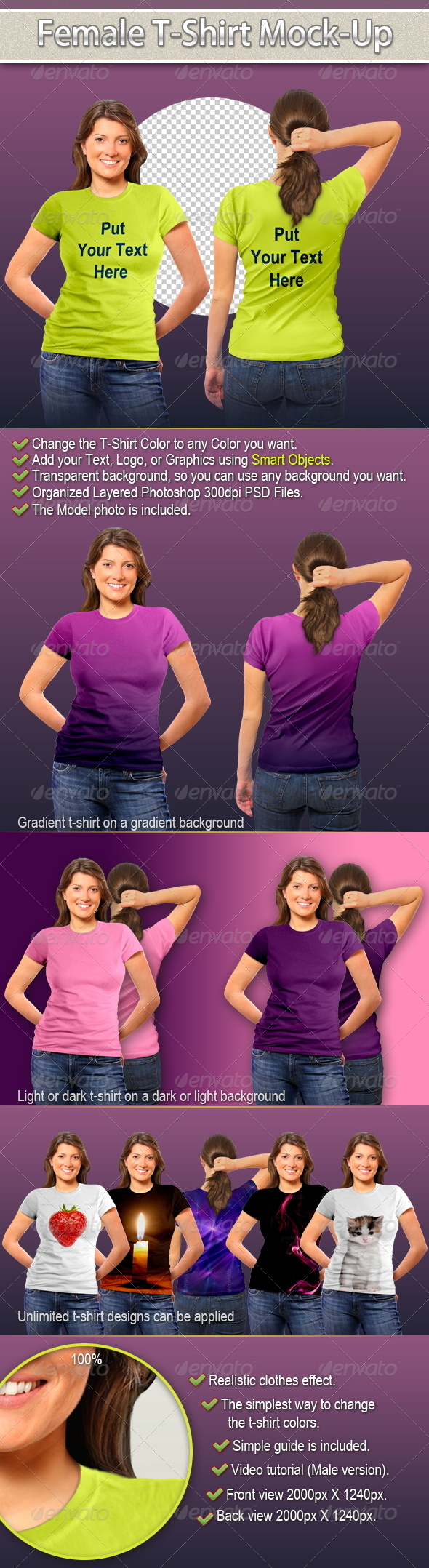 GraphicRiver Female T-Shirt Mock-Up 2415068 GraphicRiver Female T-Shirt Mock-Up 2415068