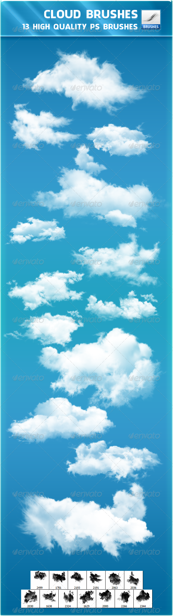 GraphicRiver Cloud Brushes 2415453 GraphicRiver Cloud Brushes 2415453
