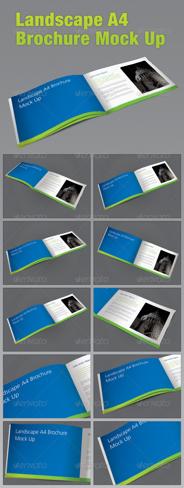 GraphicRiver Landscape A4 Brochure Mock Up 2427543 GraphicRiver Landscape A4 Brochure Mock Up 2427543