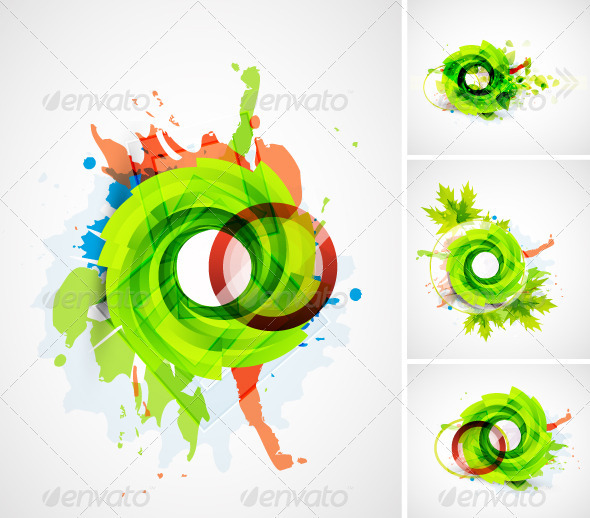 Swirl Leaf Nature Pack - Backgrounds Decorative
