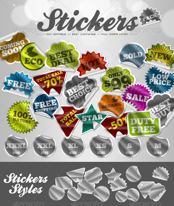Stickers - Badges & Stickers Web Elements