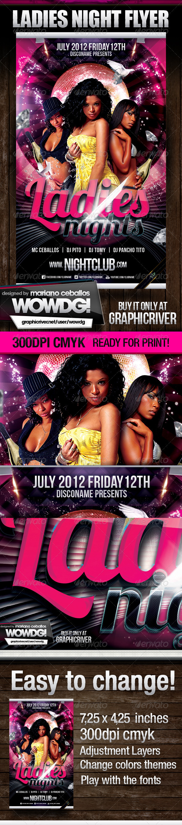 Ladies Night Party Flyer - Flyers Print Templates