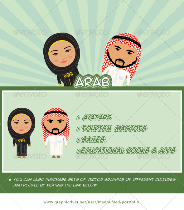 Arab Couple - People Characters