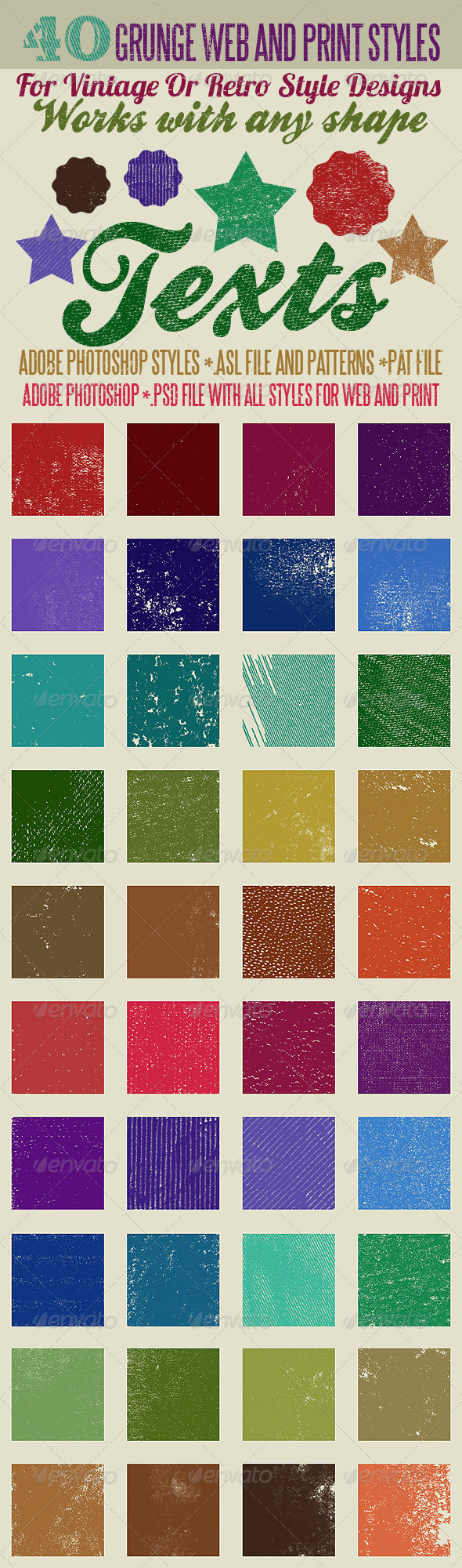 40 Grunge Photoshop Styles And Patterns - Styles Photoshop