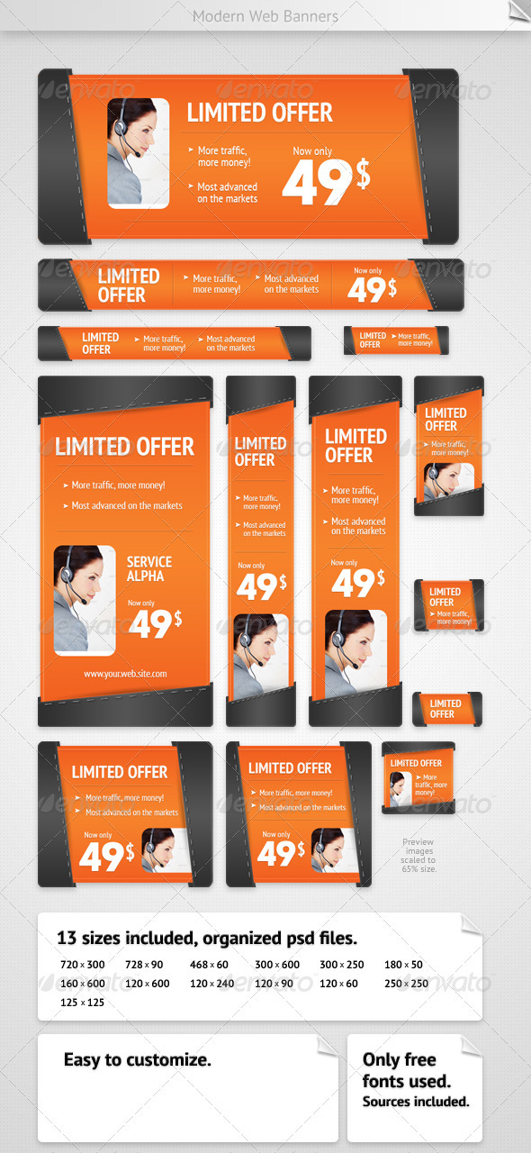 Modern Web Banners 网站界面设计