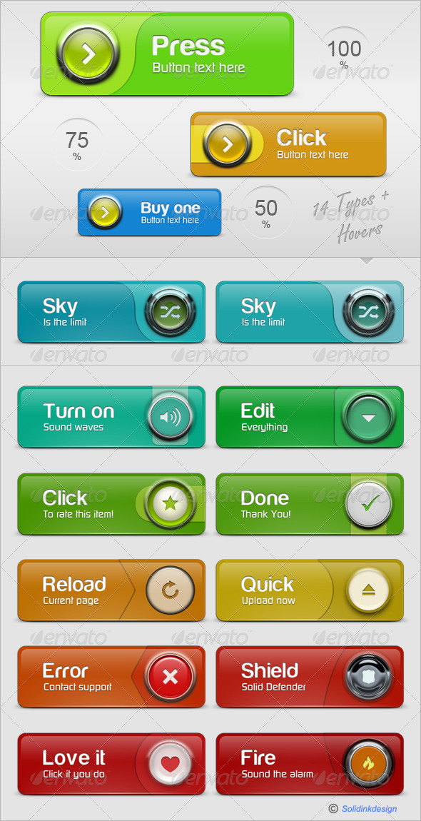 Ultra Web Buttons - GraphicRiver Item for Sale