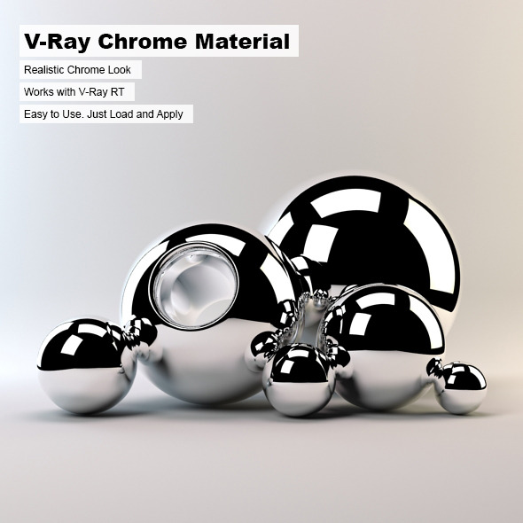 V-Ray Chrome Material - 3DOcean Item for Sale