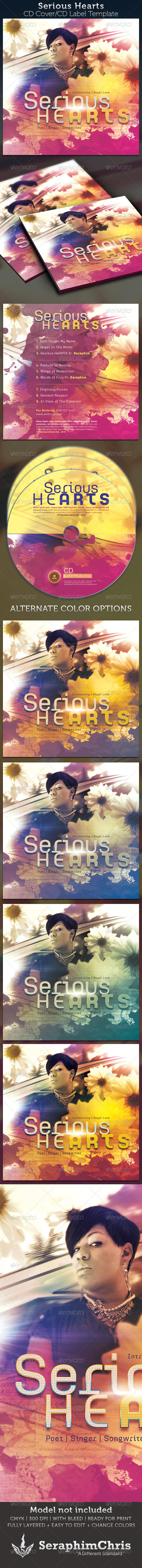 GraphicRiver Serious Hearts CD Cover Artwork Template 2469322 GraphicRiver Serious Hearts CD Cover Artwork Template 2469322