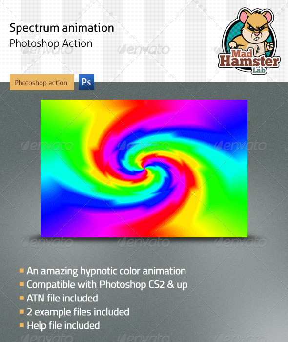 Spectrum Animation Photoshop Action - Photo Effects Actions