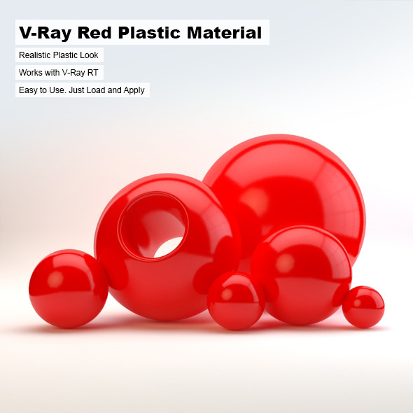 V-Ray Red Plastic Material - 3DOcean Item for Sale