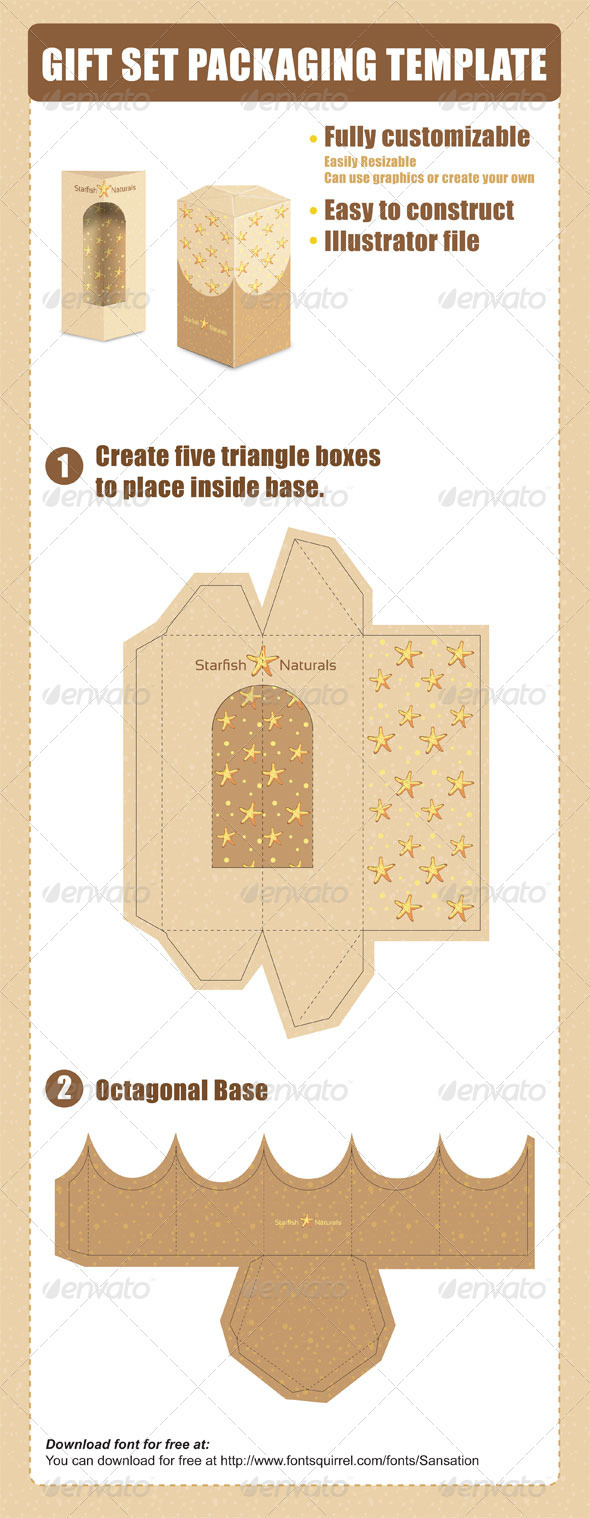 Gift Set Packaging Template 设计素材下载