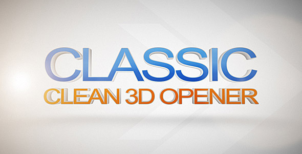After Effects Project - VideoHive Classic Clean 3D Opener 2440130 After Effects Project - VideoHive Classic Clean 3D Opener 2440130