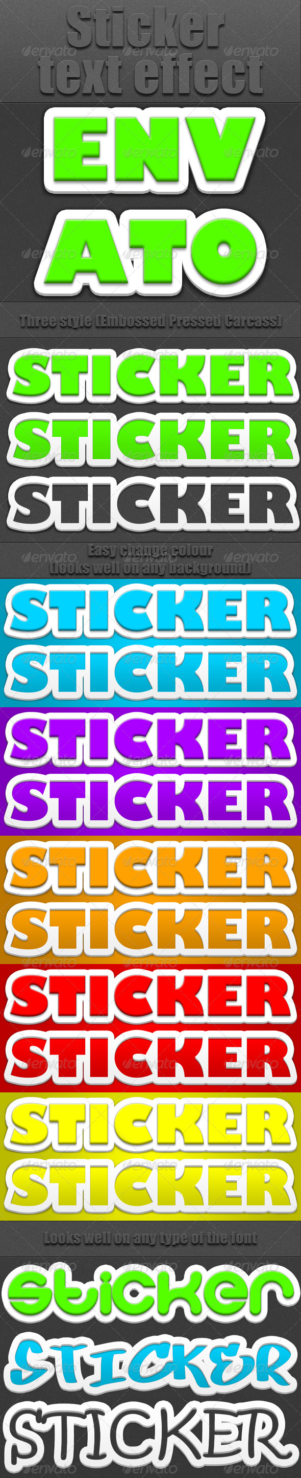Sticker Text Effect - Text Effects Styles