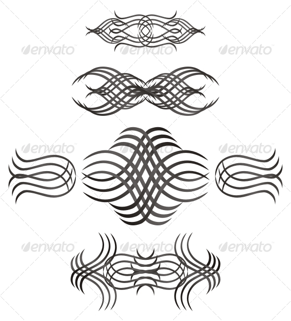 Vector swirls - Decorative Symbols Decorative