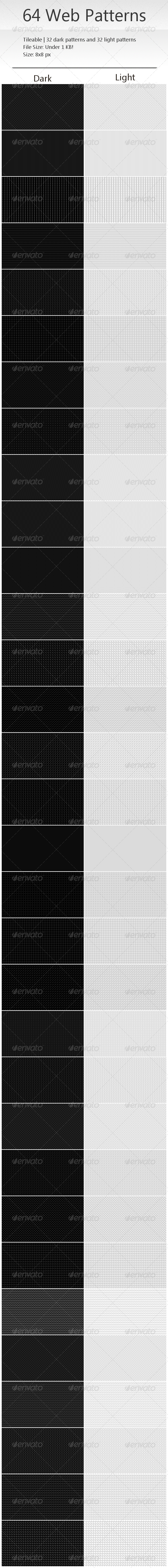 GraphicRiver 64 Tileable Pixel Web Patterns 2471821 GraphicRiver 64 Tileable Pixel Web Patterns 2471821